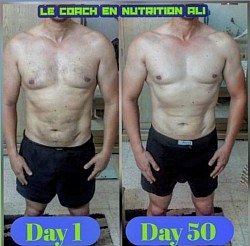 Mon adhérent en phase de lean bulking .je lui fais perdre du gras et gagner du muscle au même temps