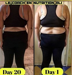 Mon adhérente était sujet d'une sleeve gastrique et a perdu 50 kilos sauf que cette perte de 50 kilos a causé par  conséquence un excès de peau chez mon adhérente sur cette photo vous voyez l'evolution au bout de 20 jours seulement sur le bas de son dos