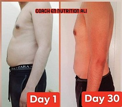Coaching nutrtionnel pour  perte des graisses abdominales sans sport .homme de 26 ans(tunisie)