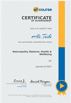 Ma formation en naturopathie m'a permis d' améliorer la qualité de mes programmes, ainsi mes clients connaissent une amélioration remarquable au niveau de leur bilans sanguins et leur bien être + la transformation de leur silhouette