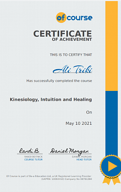 Mon diploma de formation en kinesiologie